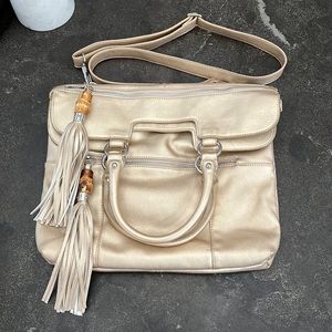 Sorial Gold Fringe Crossbody Bag